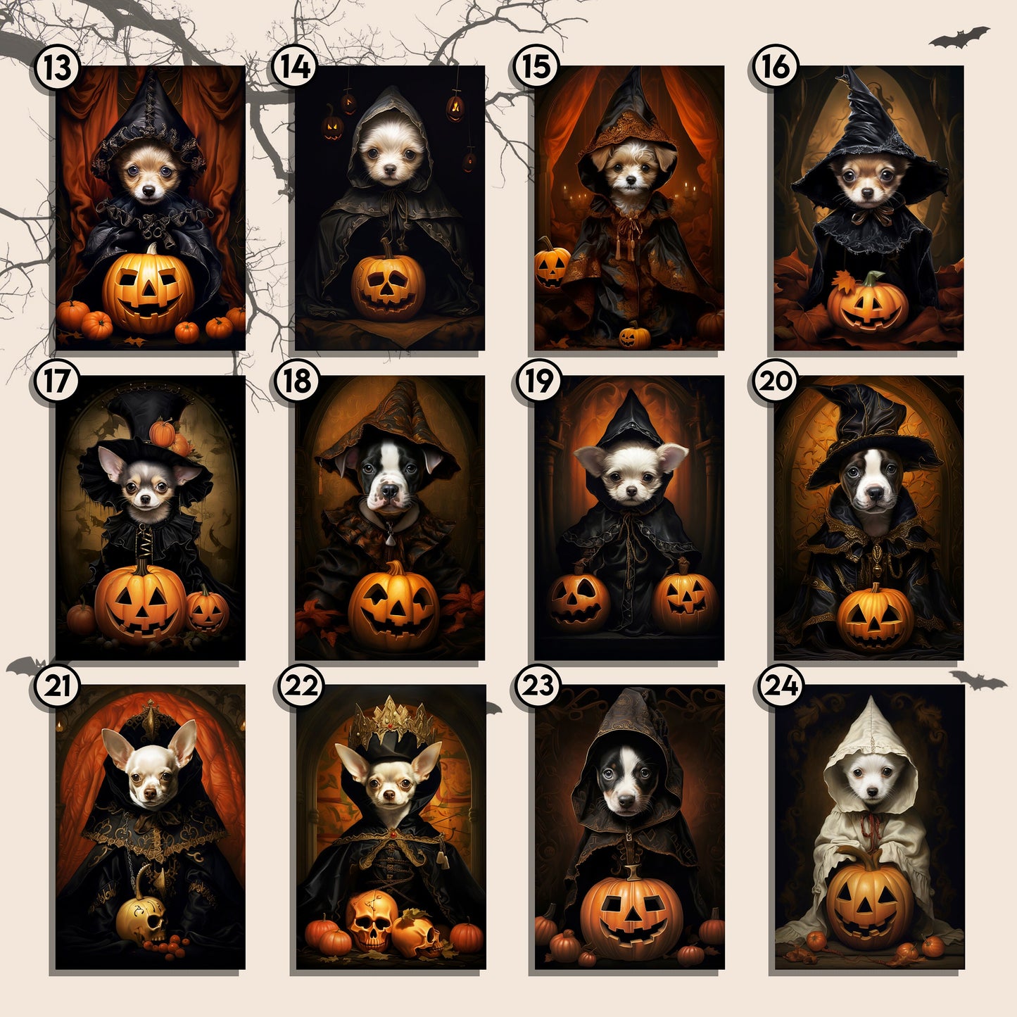 Custom Halloween Art, Gothic Halloween Gift