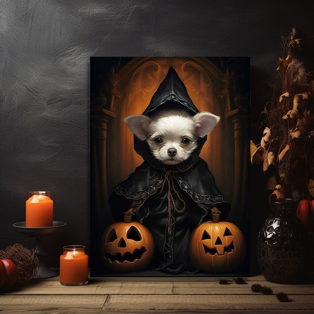 Custom Halloween Art, Gothic Halloween Gift