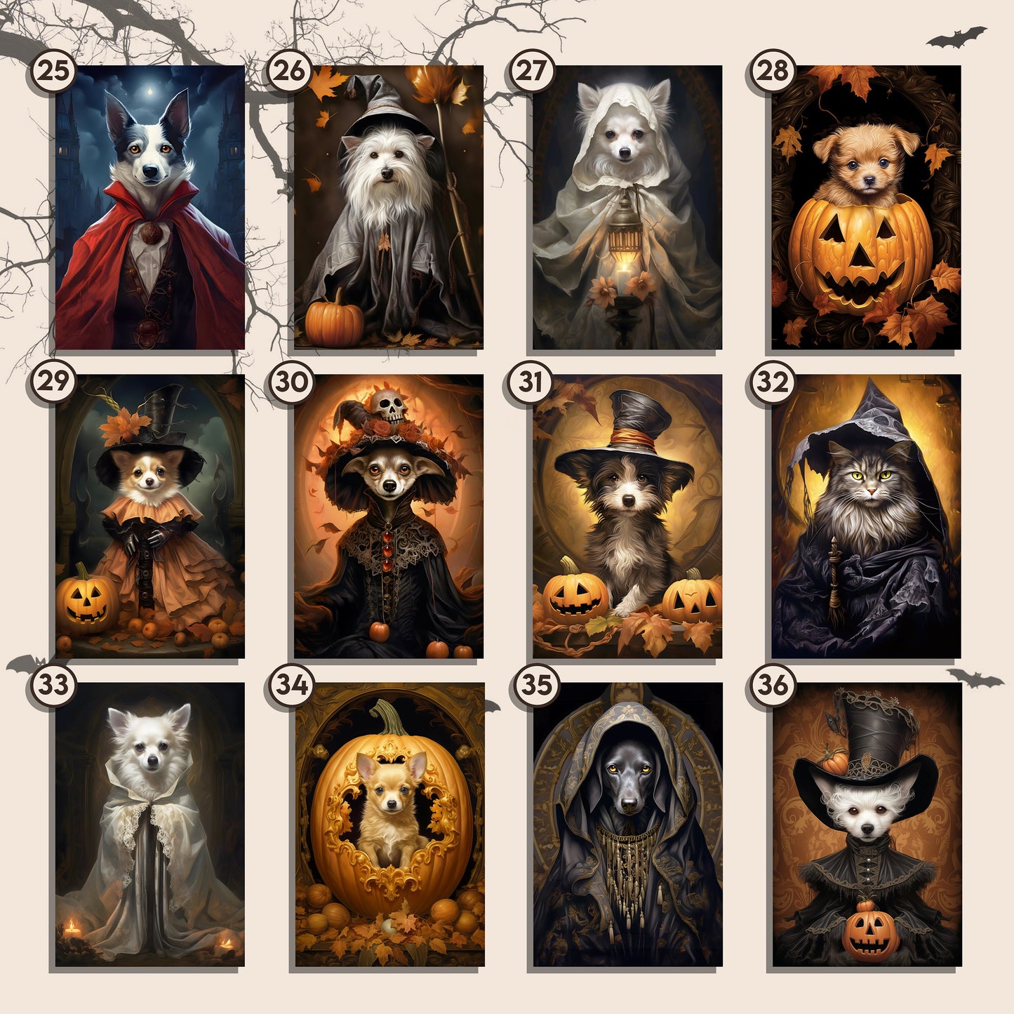 Custom Halloween Art, Gothic Halloween Gift